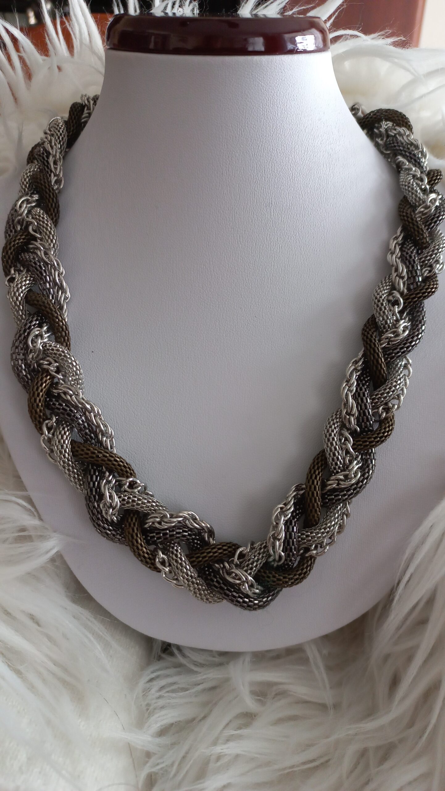 C-F 3 TRENZADO GRIS Y PLATA