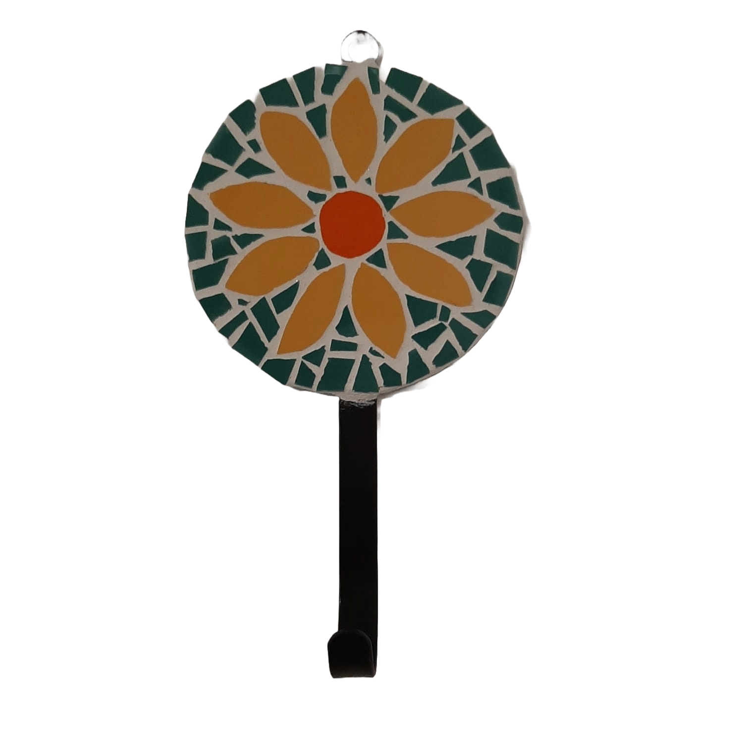 MOSAIQUISMO PERCHERO COLGANTE FLOR EDITADA